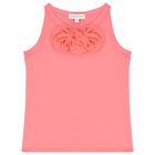 Girls Coral Roses Top, 2, hi-res
