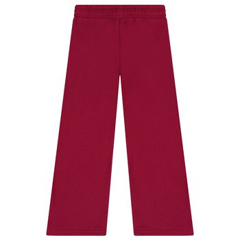 Girls Red Wide Leg Trousers