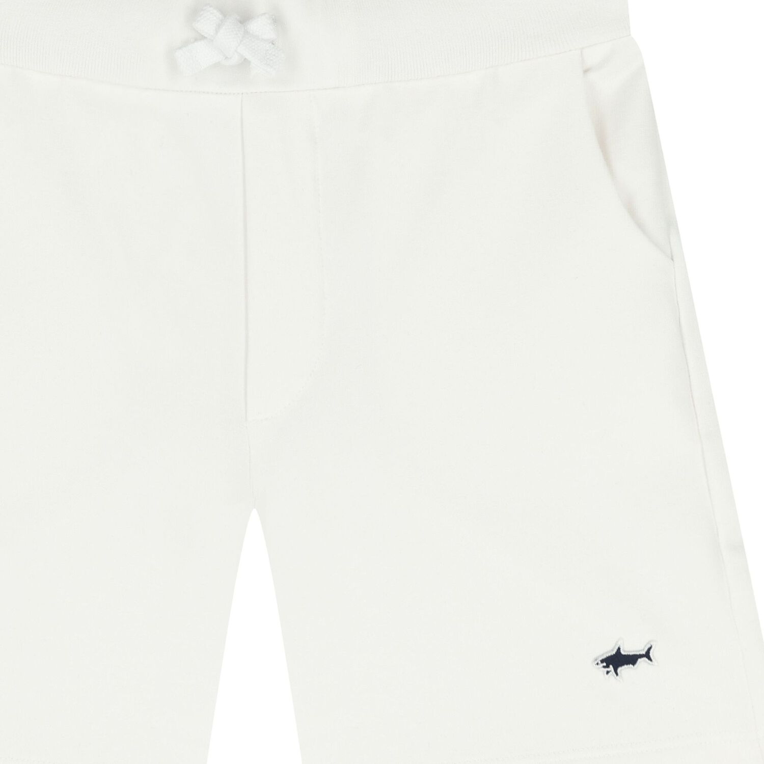 Boys White Logo Shorts, 1, hi-res