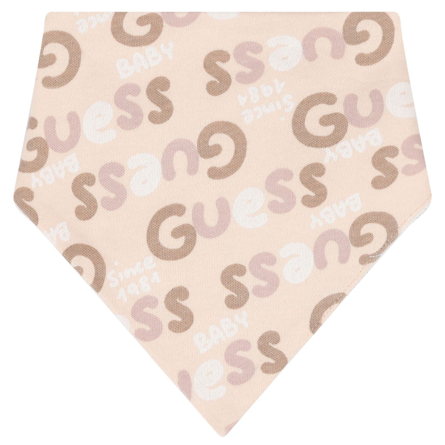 Beige Teddy Bear Logo Bib ( 2-Pack ), 1, hi-res