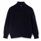 Boys Navy & Grey Zip Up Top, 1, hi-res