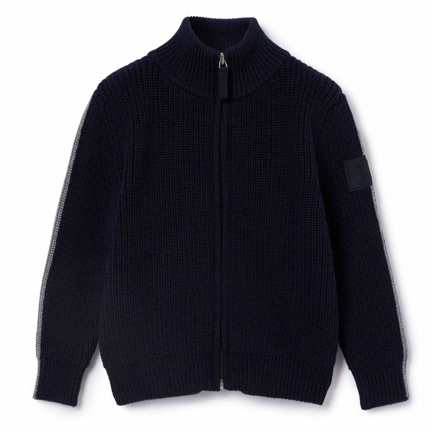 Boys Navy & Grey Zip Up Top, 1, hi-res image number null