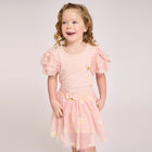 تنورة تول بالزهور باللون الوردى, 1, hi-res