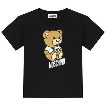 Black Teddy Bear Logo T-Shirt