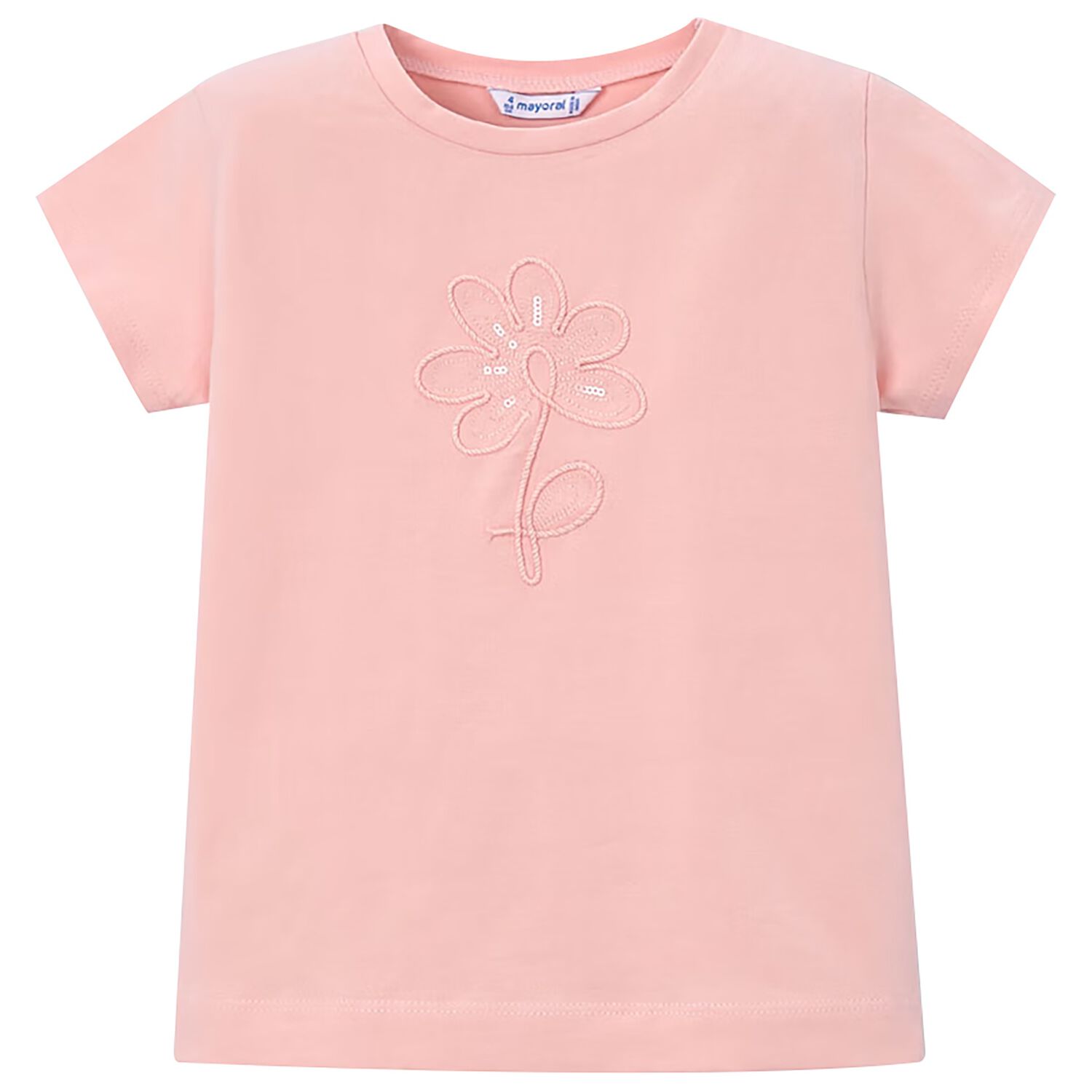 Girls Pink Flower T-Shirt, 4, hi-res