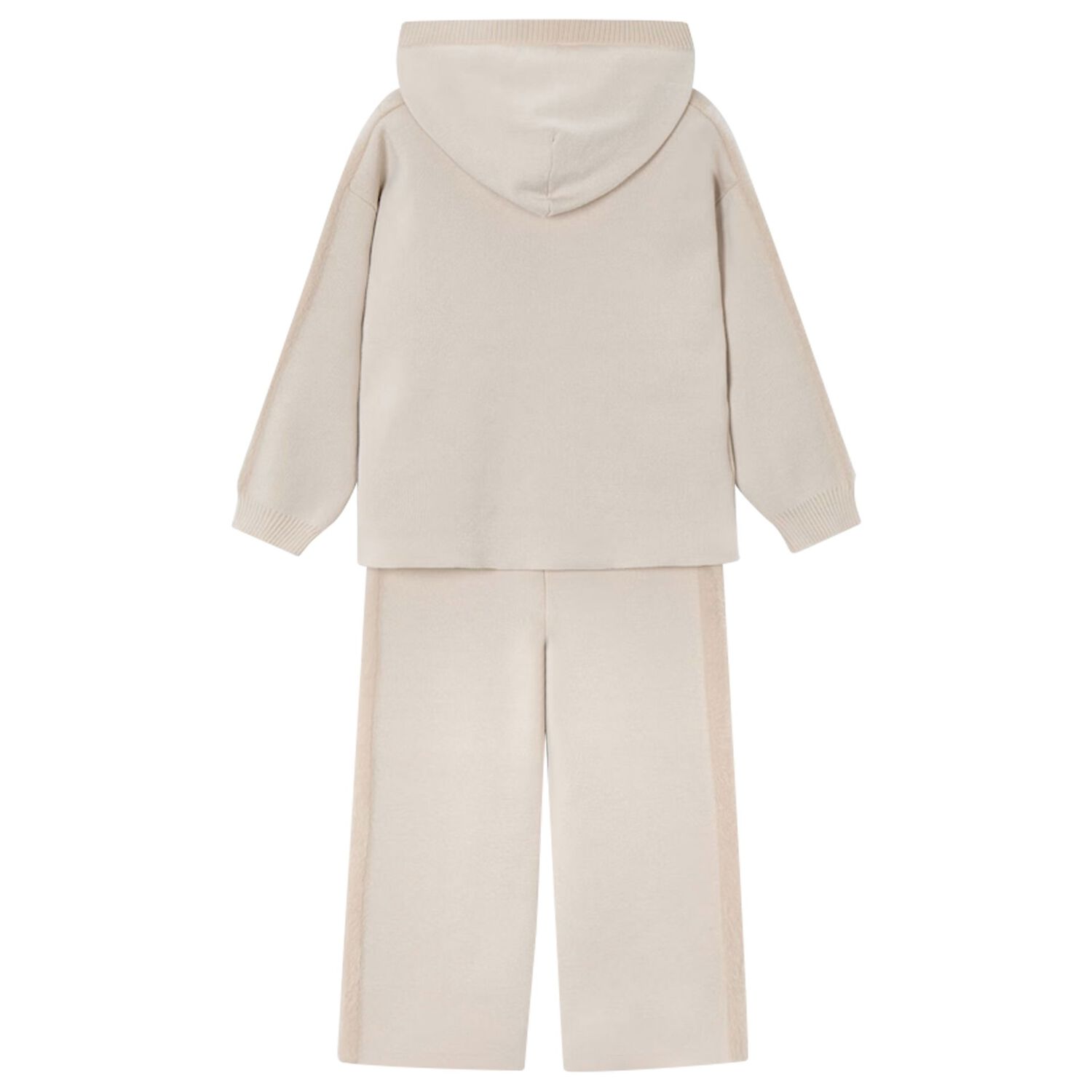 بدله رياضيه هودى محبوكه للبنات باللون البيج , 2, hi-res