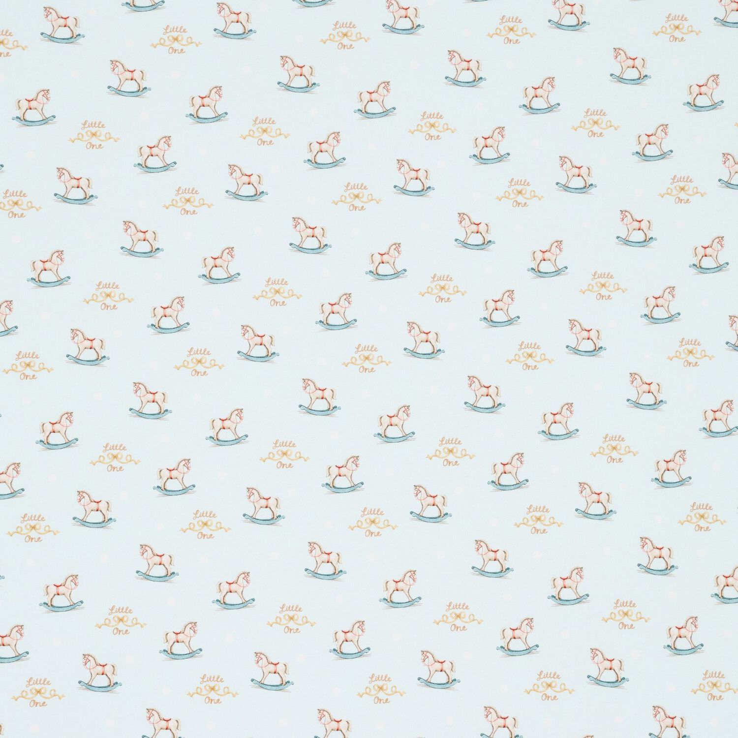 بطانية بطبعة الحصان الهزاز باللون الأزرق, 1, hi-res