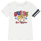 Boys White Logo T-Shirt, 1, hi-res