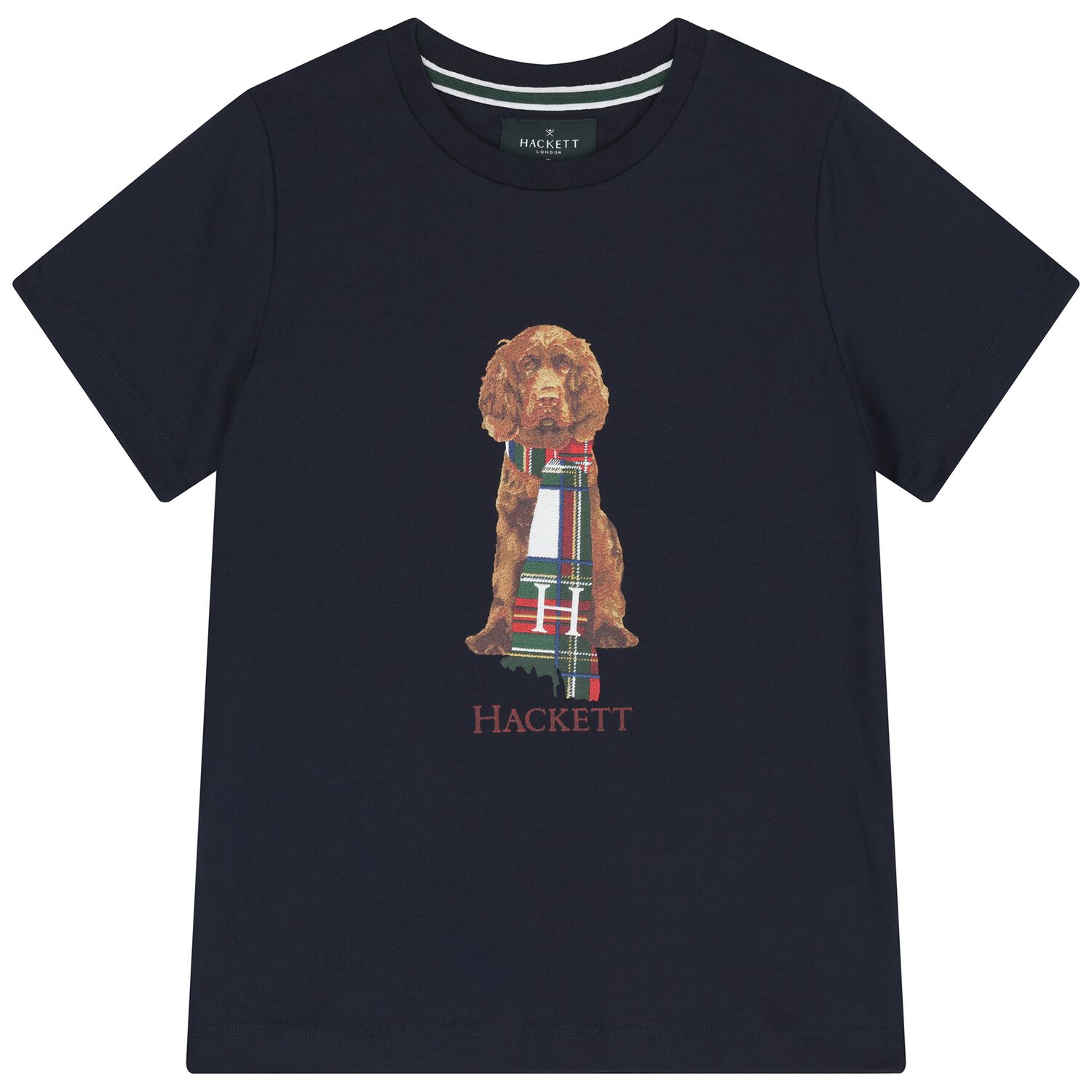 تيشيرت بطبعة كلب باللون الكحلي للأولاد, 2, hi-res