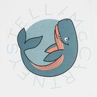 تيشيرت للأولاد باللون الابيض  بشعار الحوت , 1, hi-res