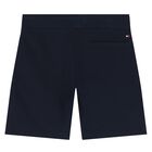 Boys Navy Blue Logo Shorts Set, 2, hi-res