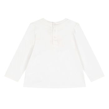 Younger Girls Mini Me White Long Sleeve Top