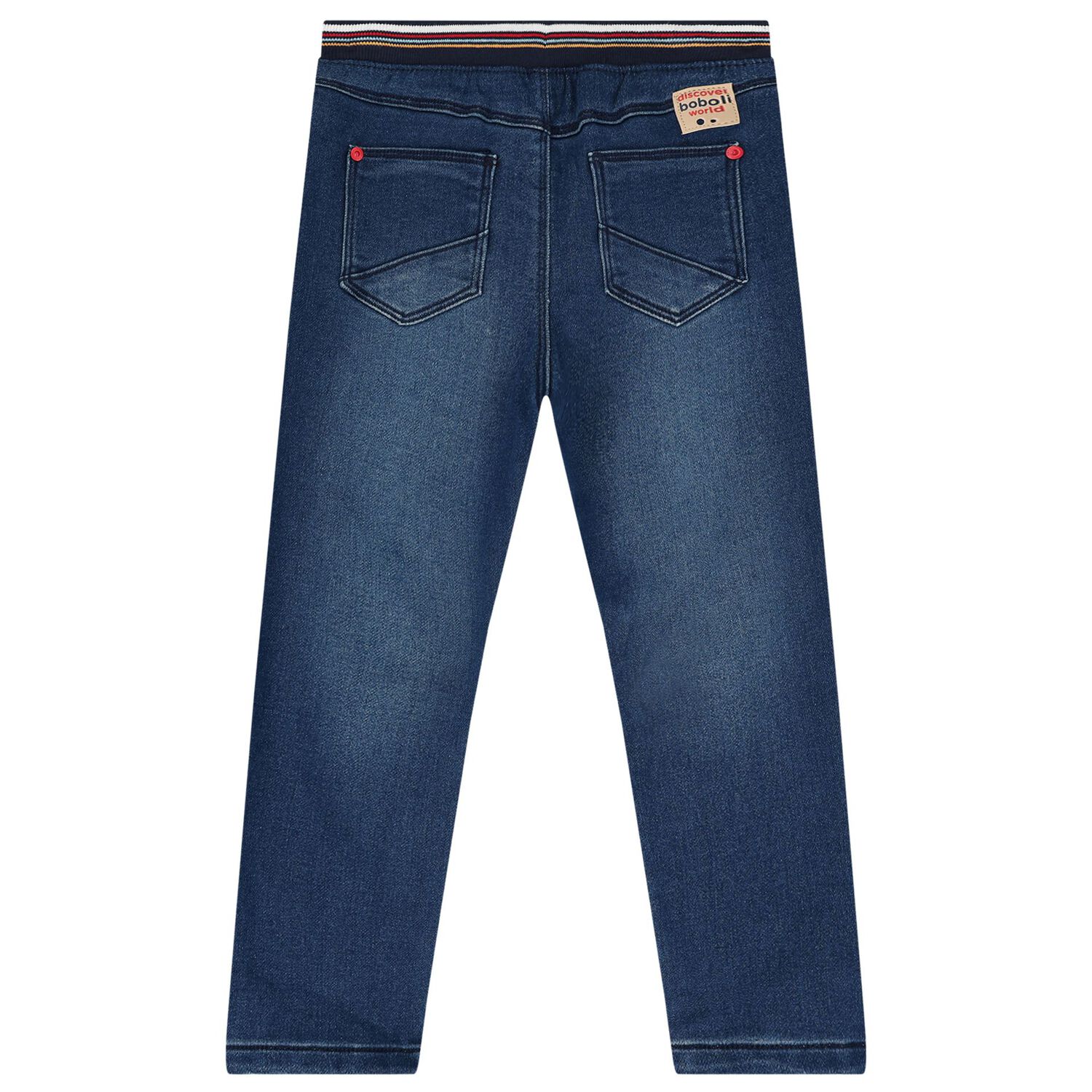Boys Blue Logo Denim Jeans, 1, hi-res image number null