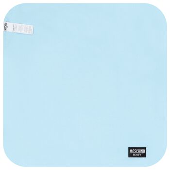 Blue Teddy Bear Logo Baby Blanket