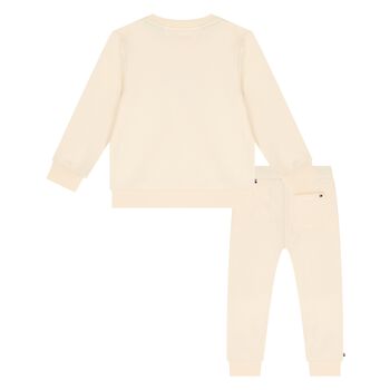 Beige Logo Baby Tracksuit