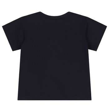 Baby Boys Navy Blue Teddy T-Shirt