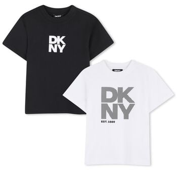 Boys Black & White Logo T-Shirts ( 2-Pack )