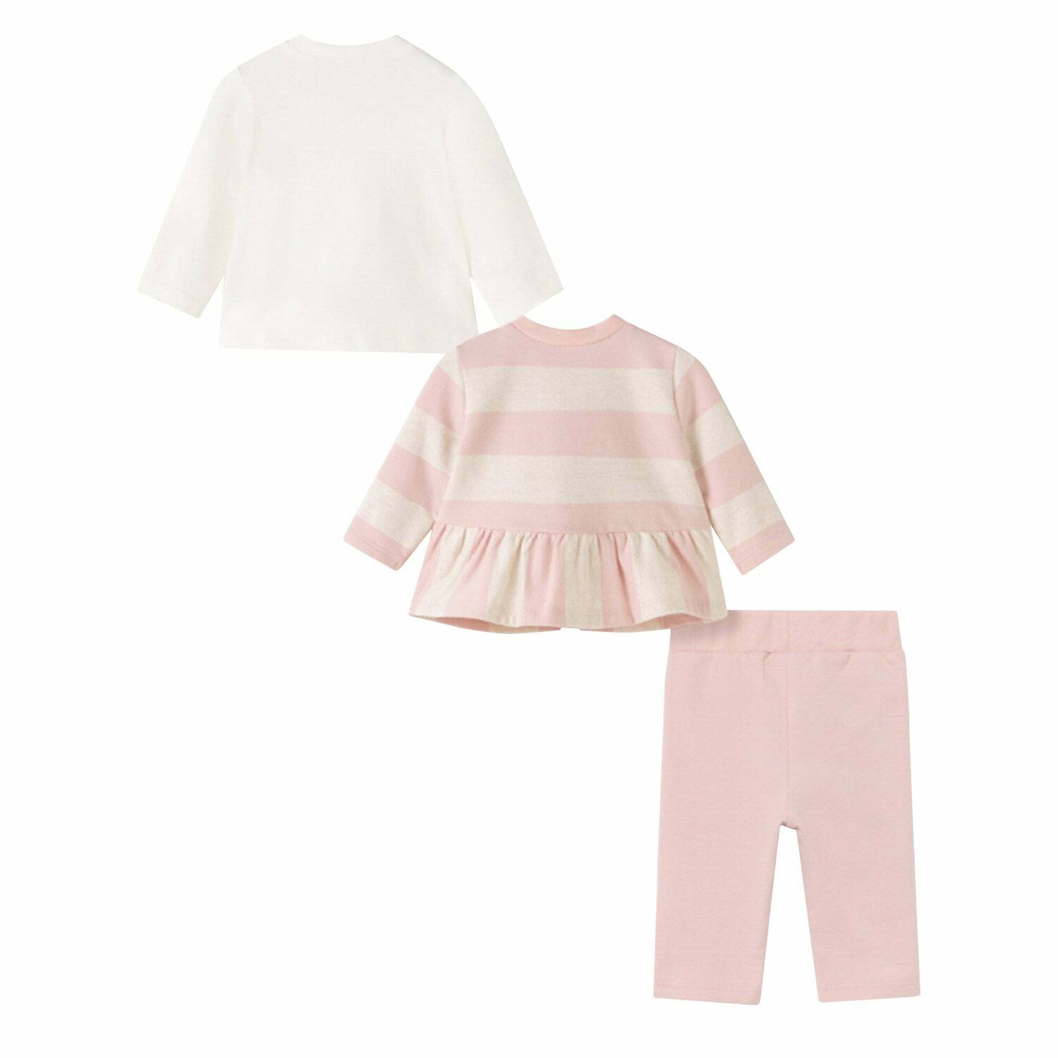 Baby Girls Ivory & pink Set, 1, hi-res