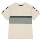 Boys Beige & Black Shorts Set , 2, hi-res