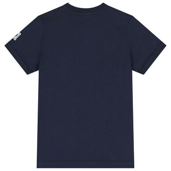 Boys Navy Blue Logo T-Shirt