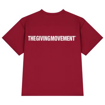 تي شيرت أحمر ناعم بقصّة واسعة