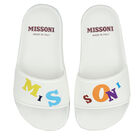 سلايدر بالشعار باللون الأبيض للبنات, 1, hi-res