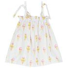 Girls White Ice Creams Beach Dress, 3, hi-res