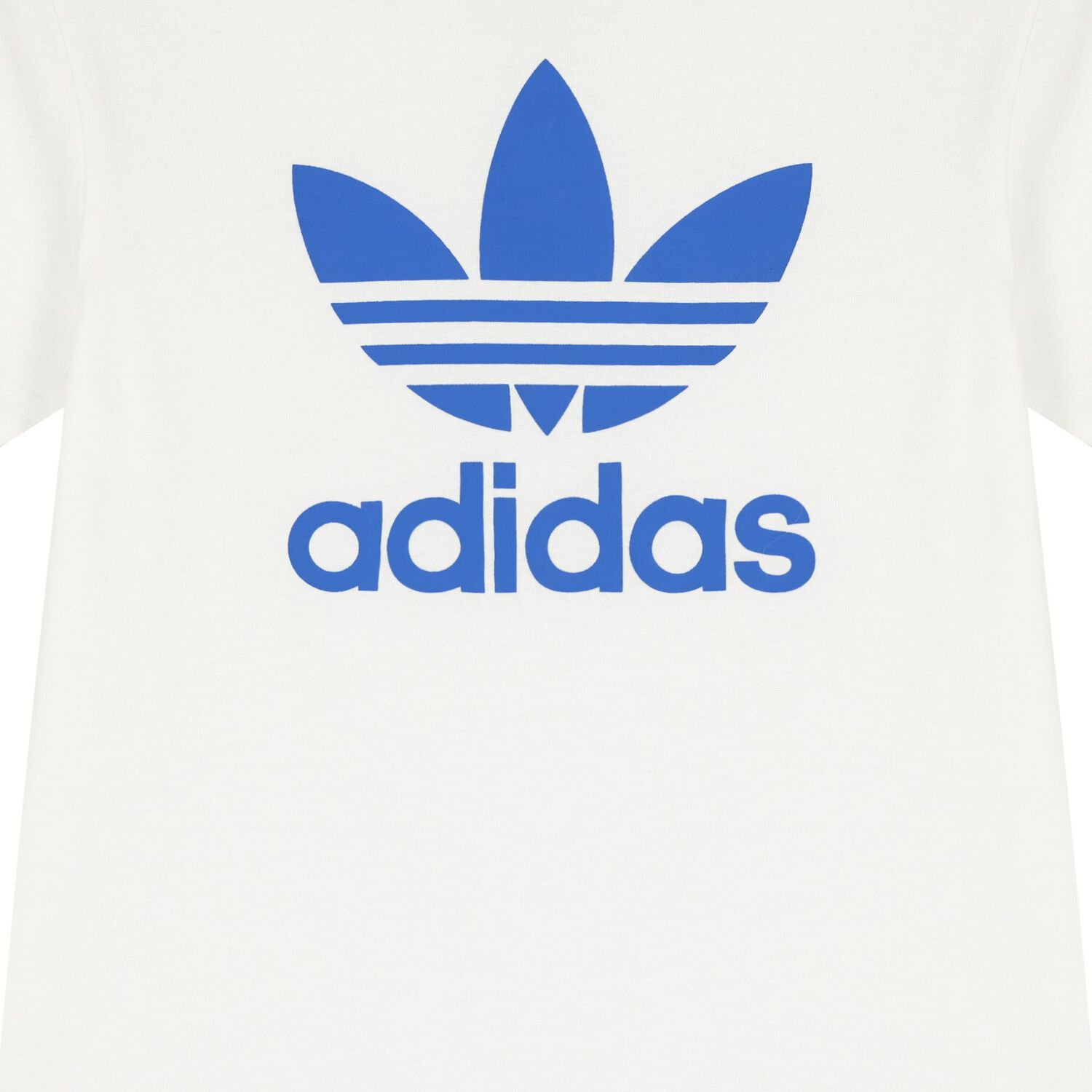 White & Blue Logo Shorts Set, 1, hi-res