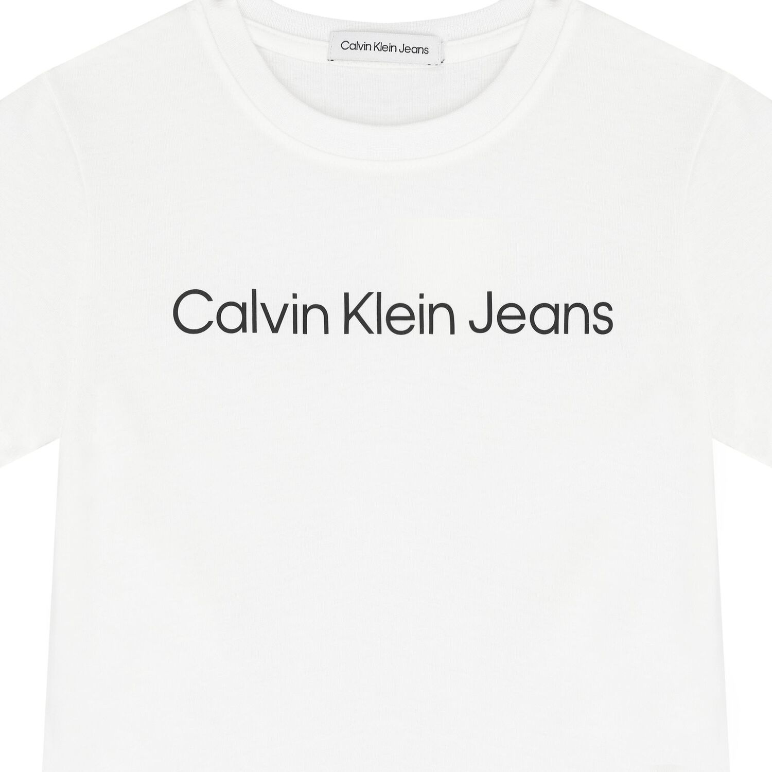 تيشيرت أولاد بالشعار باللون الأبيض , 2, hi-res