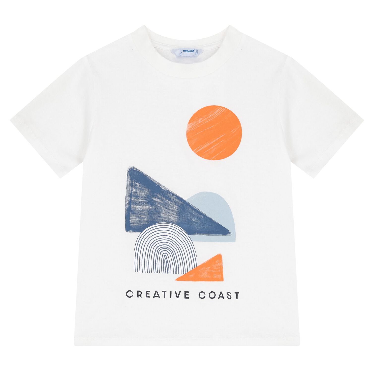 طقم شورت اولاد باللون الابيض والازرق والبرتقالى, 1, hi-res image number null