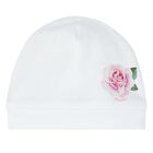 طقم أفرول بطبعة الزهور باللون الأبيض للبنات, 1, hi-res