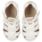Younger Boys Ivory Sandals, 2, hi-res