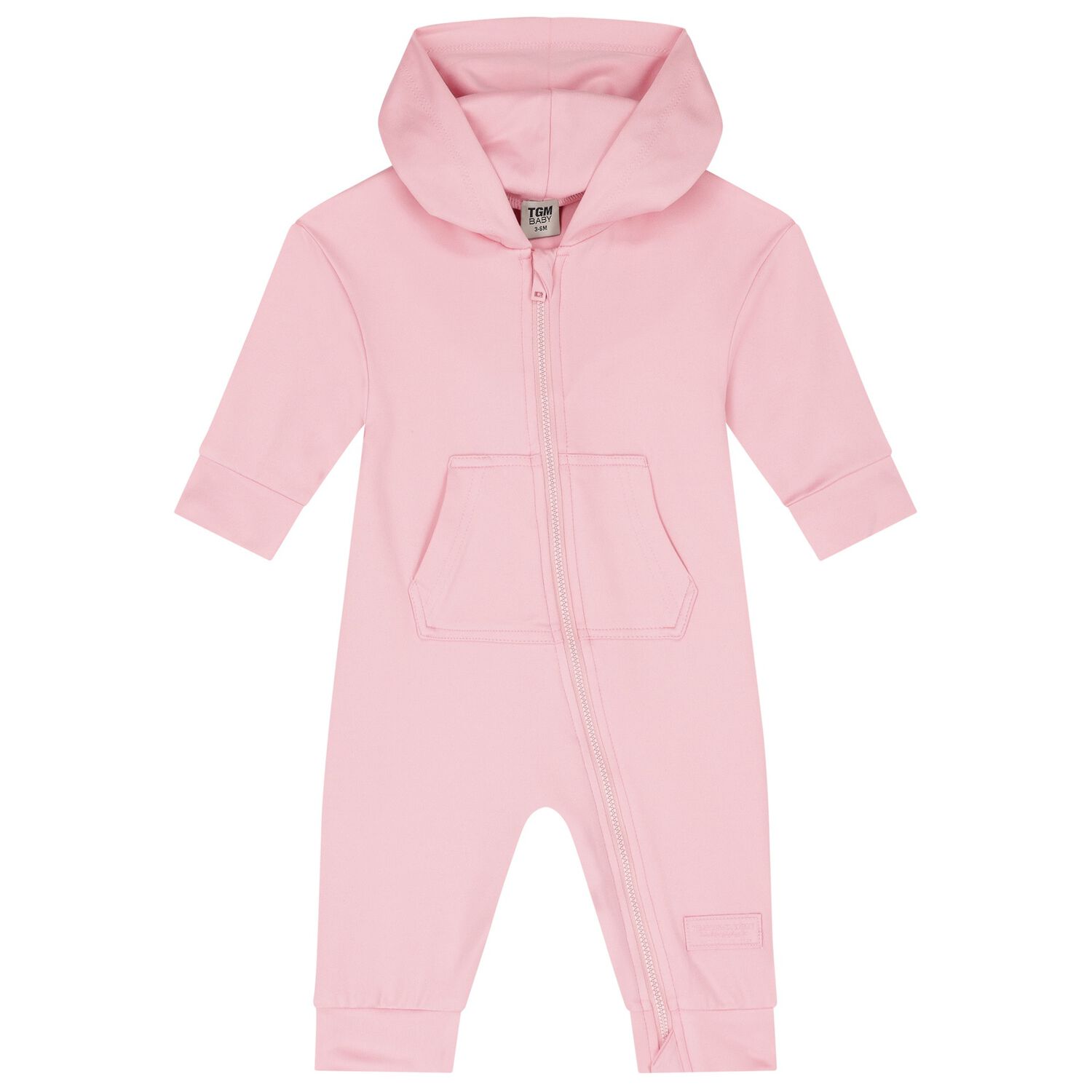Baby Girls Pink Logo Softskin Romper, 2, hi-res