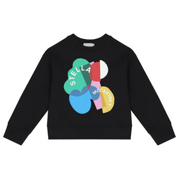 Girls Black Logo Sweatshirt