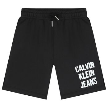 Boys Black Logo Shorts