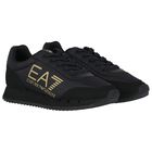 Black Logo Trainers, 1, hi-res