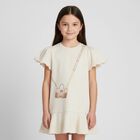 Girls Beige Crossbody Bag Dress, 1, hi-res