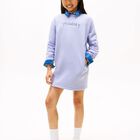 Girls Blue Floral Logo Sweatshirt Dress, 2, hi-res