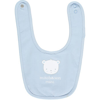 Baby Boys Blue Teddy Bib