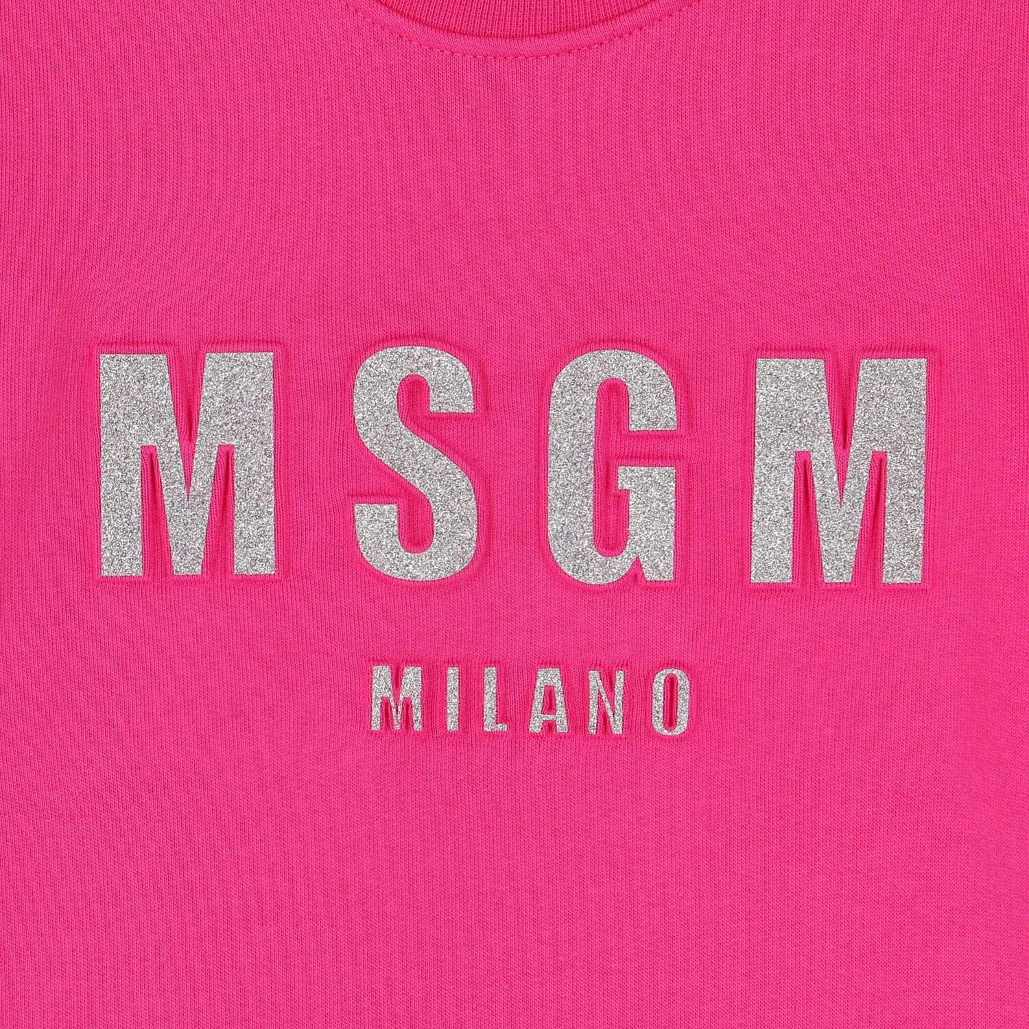 Girls Pink Logo Sweatshirt Dress, 1, hi-res