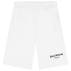 White Logo Shorts, 1, hi-res