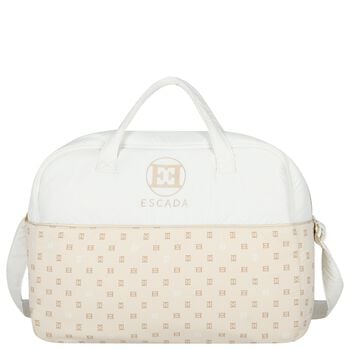 White & Beige Logo Baby Changing Bag ( 42cm )