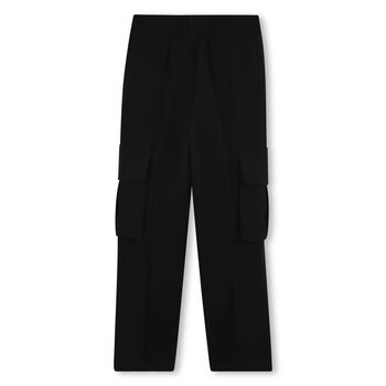 Girls Black Logo Trousers