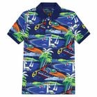 Boys Blue Logo Polo Shirt, 1, hi-res