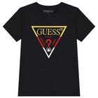 Boys Black Logo T-Shirt, 3, hi-res