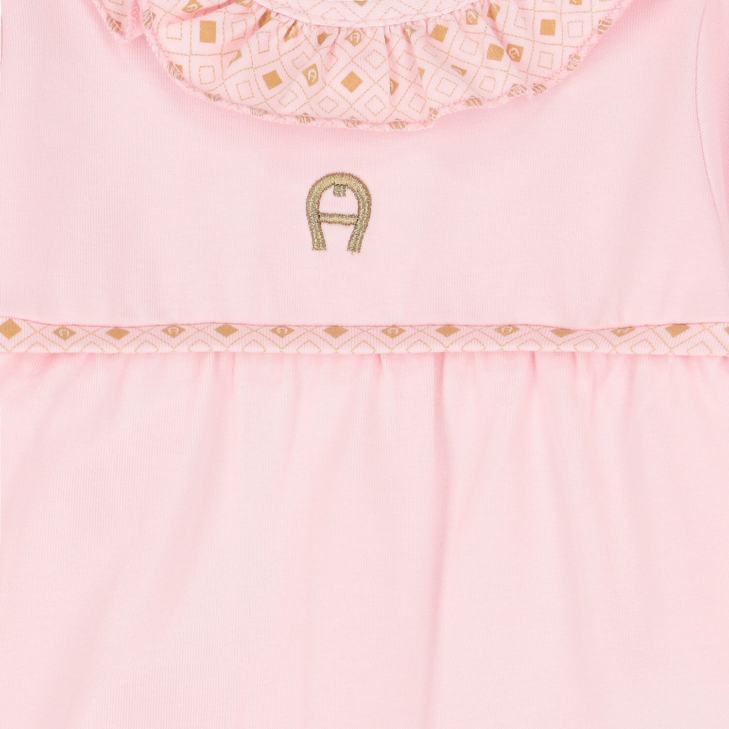 Baby Girls Pink Logo Babygrow, 1, hi-res