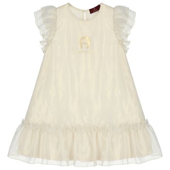 Girls Gold Logo Dress