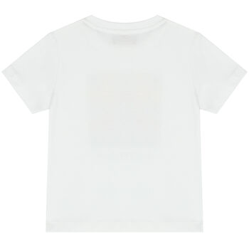 Younger Boys White Logo T-Shirt