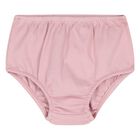 طقم فستان بولو مكشكش باللون الوردي للبنات , 1, hi-res