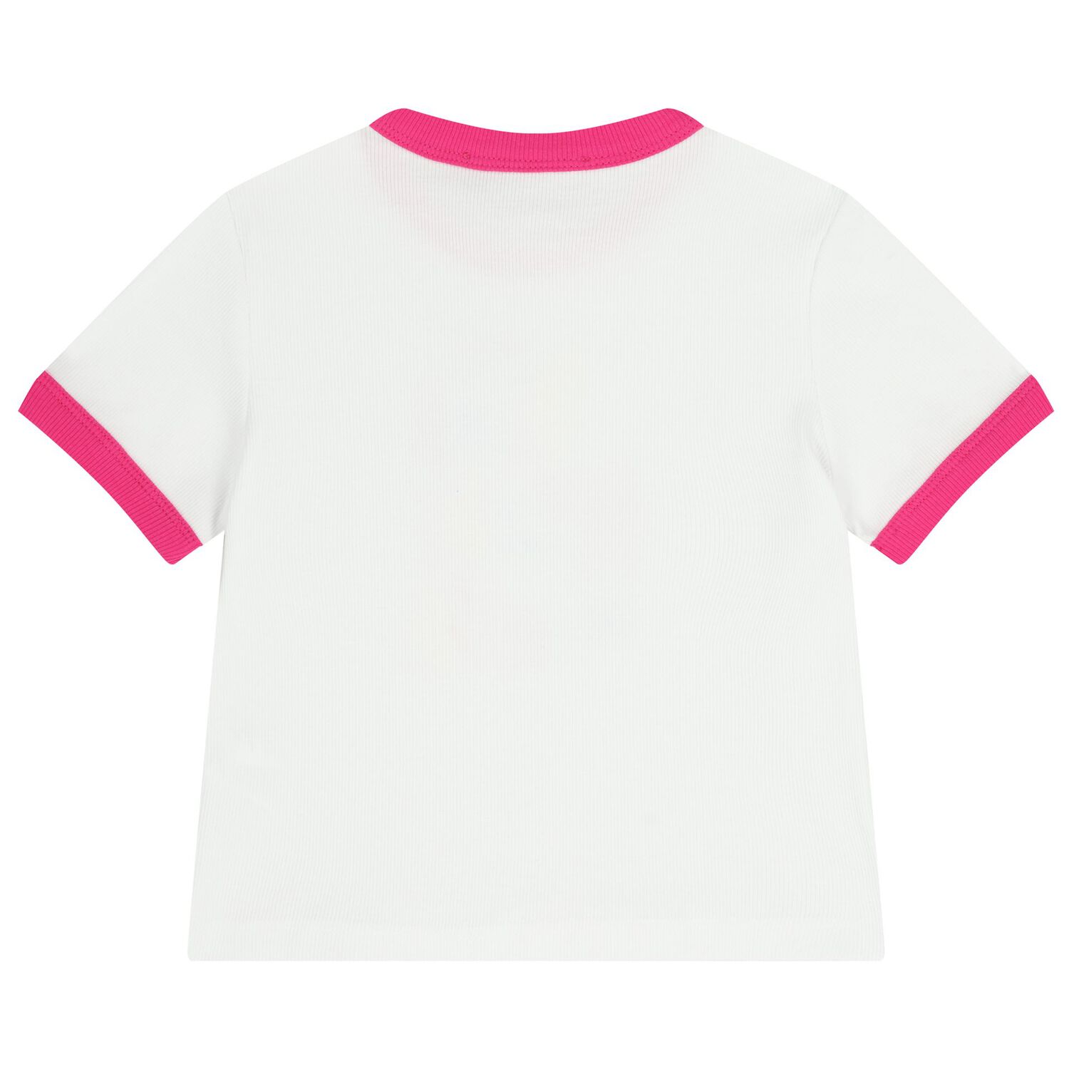 Girls White Logo Ribbed T-Shirt, 1, hi-res